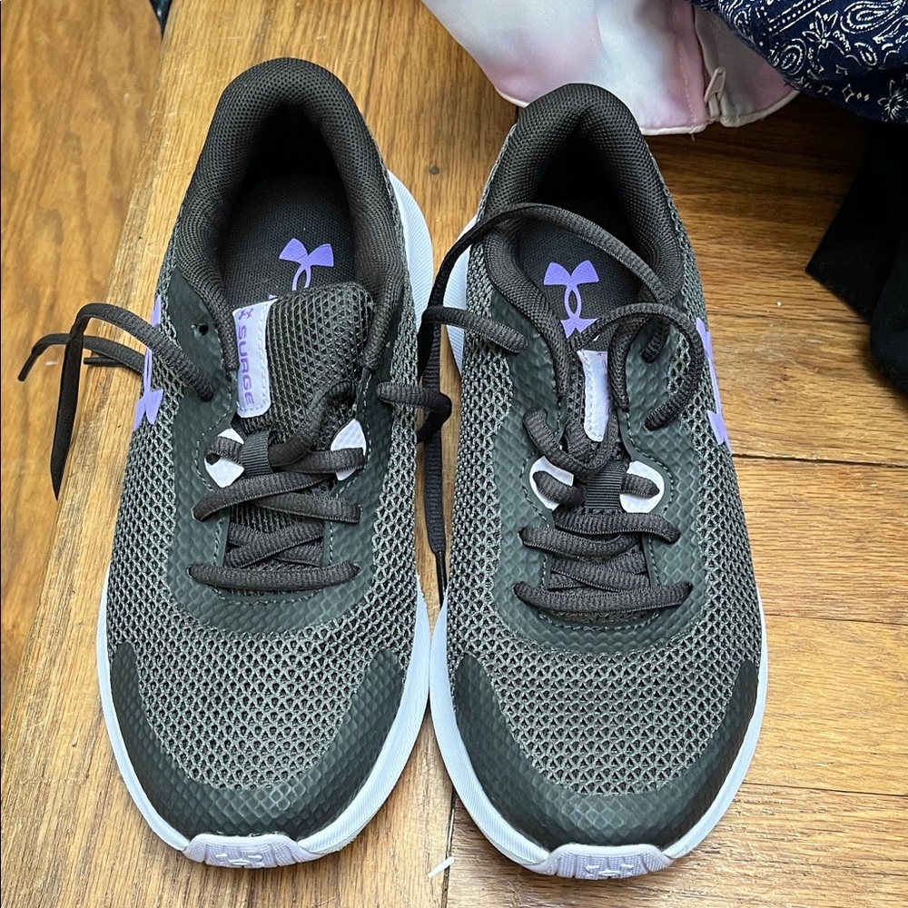 Under Armour Black and Lavender Athletic Shoes